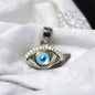 Silver Rhodium Plated Evil Eye Bella Pendant