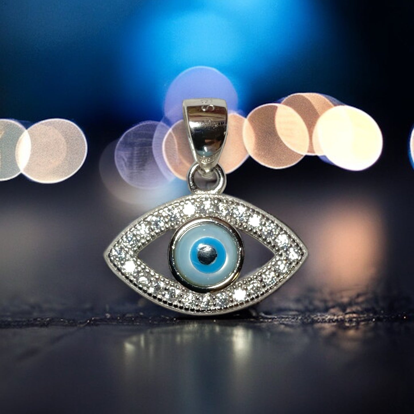 Sterling Silver Evil Eye Bella Pendant