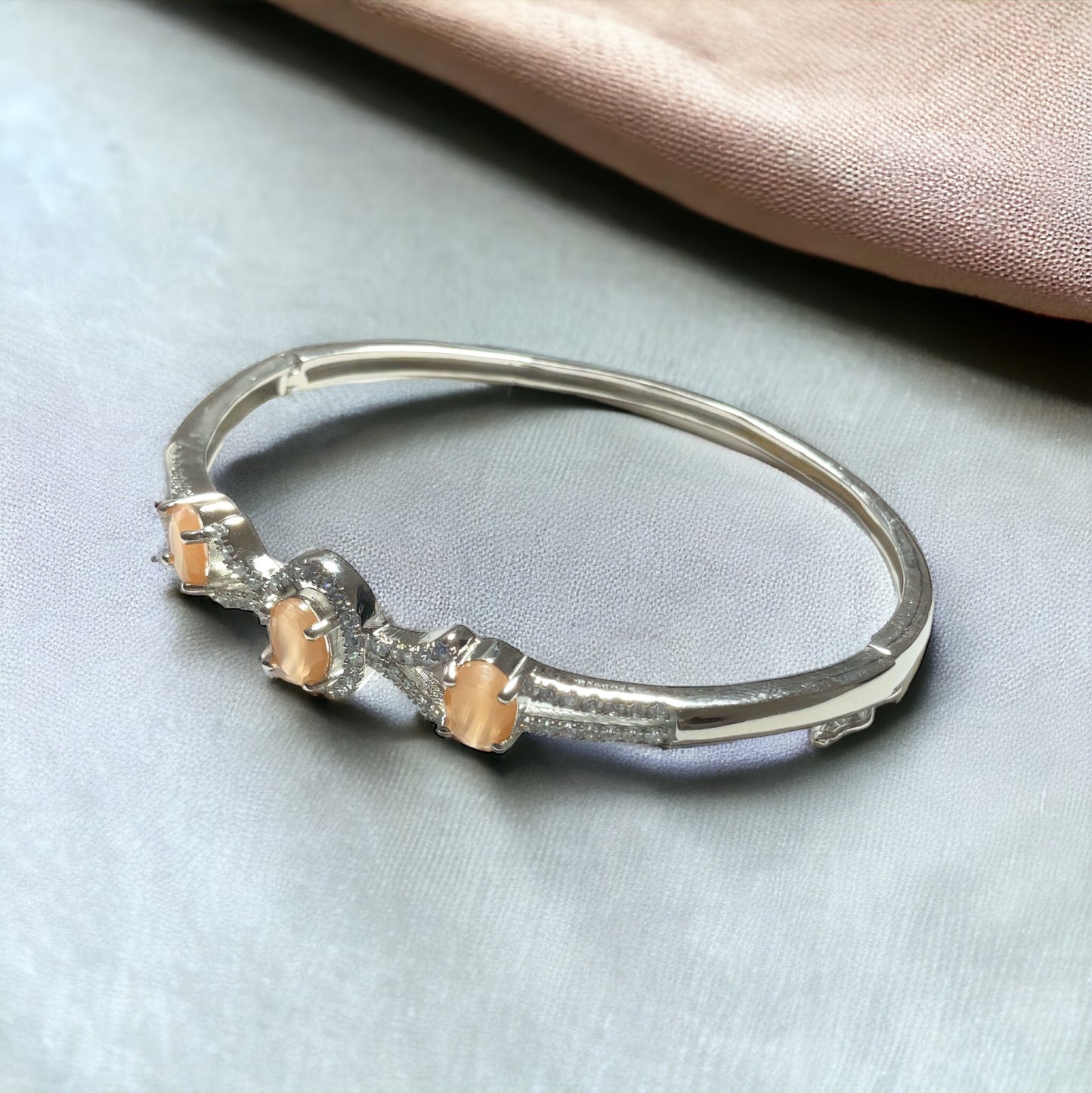 a close up of a ring on a table