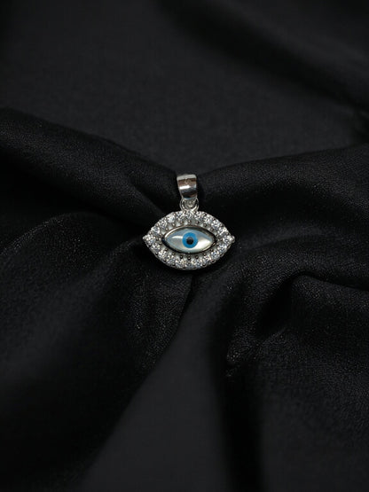 High Quality Sterling Silver Evil Eye Bella Pendant