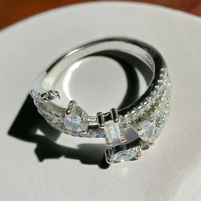 a close up of a ring on a table