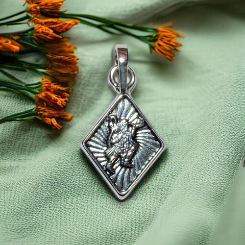 Silver Rhodium Plated Hanuman Ji Necklace