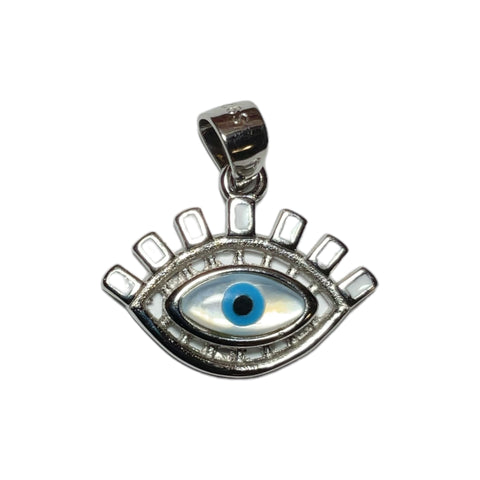 Sterling Silver Evil Eye Bella Pendant Necklace