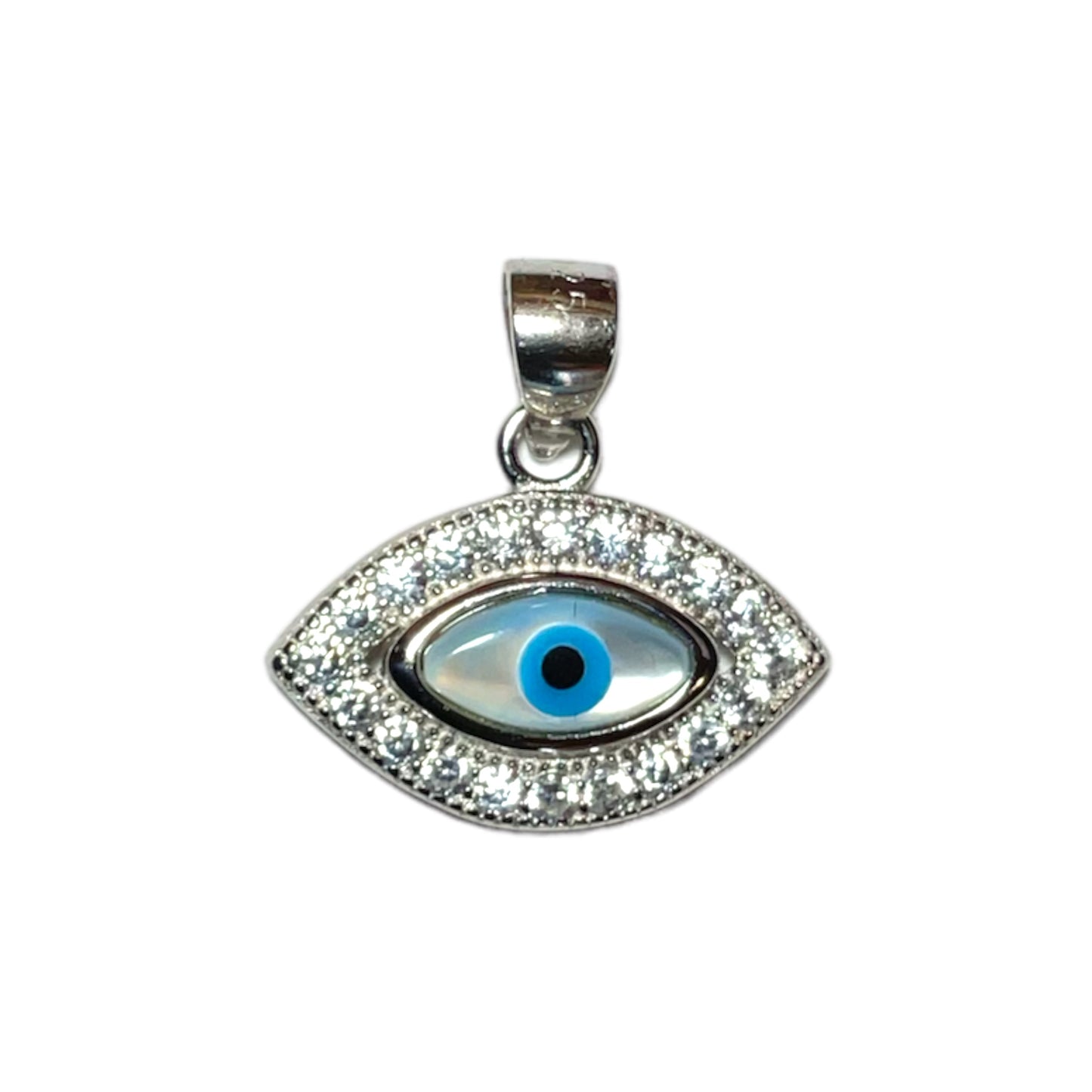 High Quality Sterling Silver Evil Eye Bella Pendant