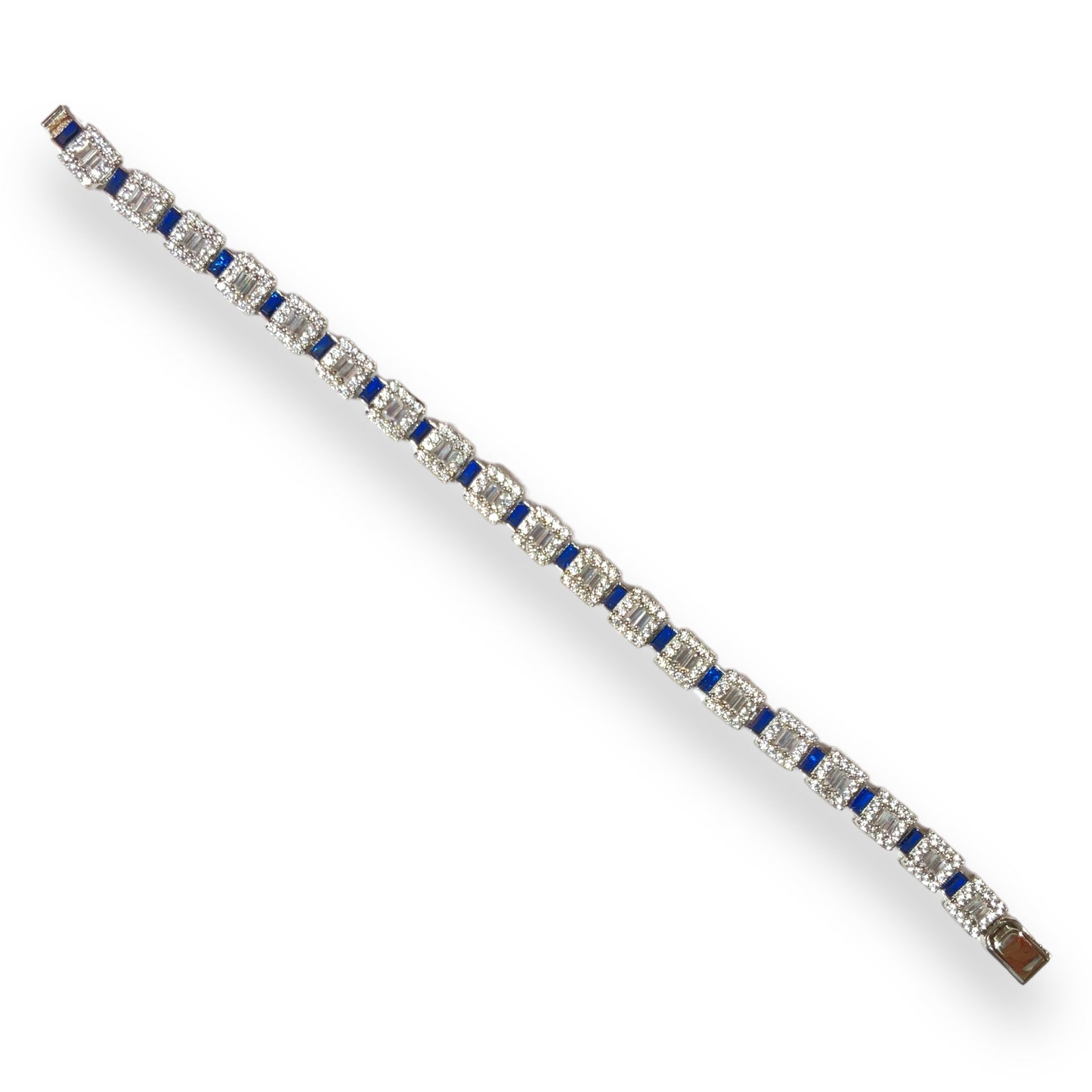 a diamond and sapphire bracelet