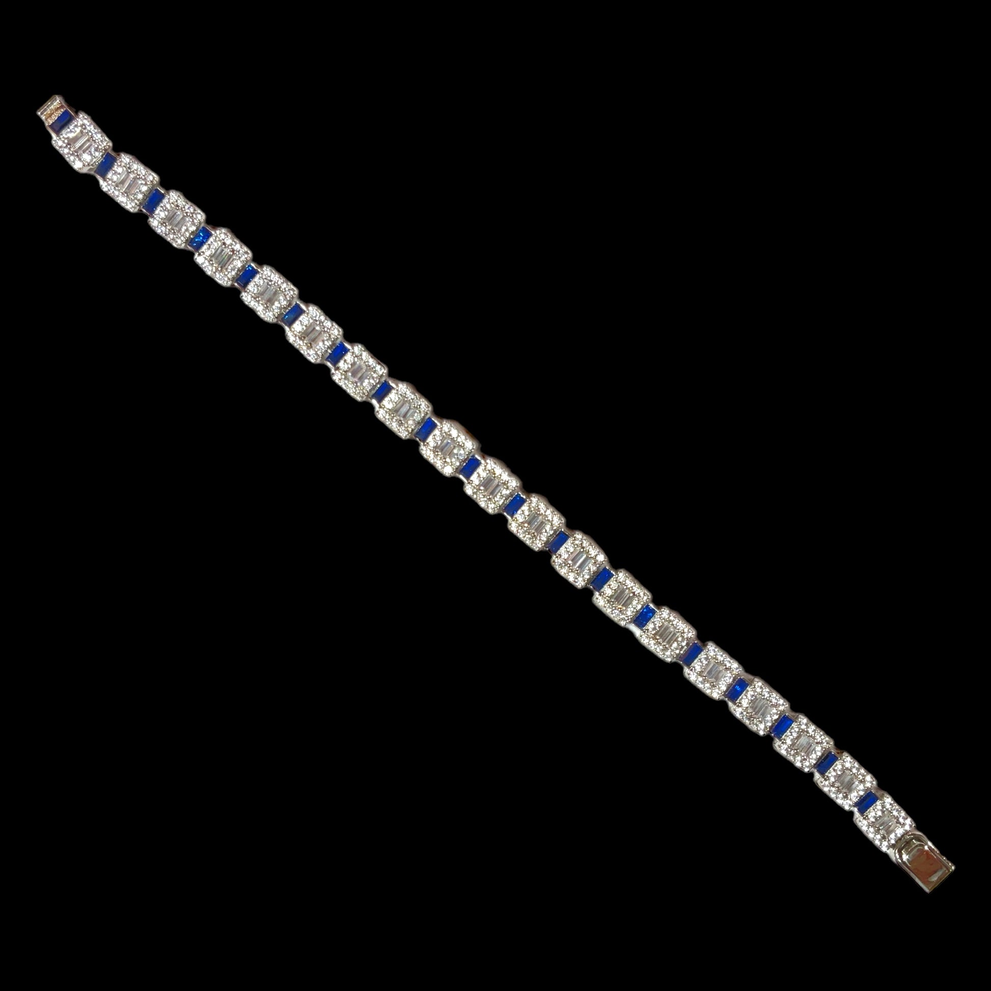 a diamond and sapphire bracelet