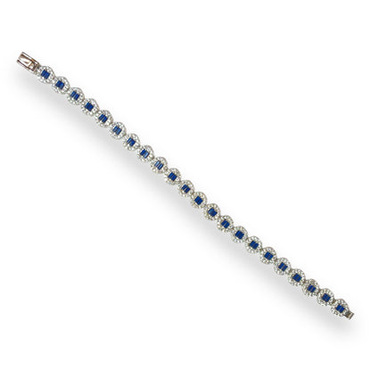 a diamond and sapphire bracelet